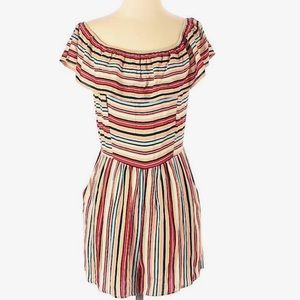 Xhilaration Striped off the shoulder Romper